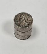 Queen Anne silver counter box and contents, maker's mark TK only, probably Thomas Kedder, London