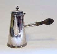 George II silver hot chocolate pot, marks rubbed but possibly Abraham Buteaux, London 1730, of