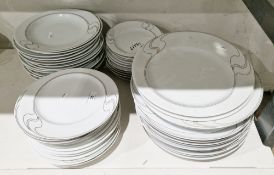 Rosenthal Studio-Line 'Asimmetria' pattern silvered whiplash motif part dinner service, comprising