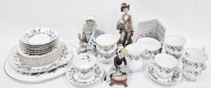 Royal Albert Brigadoon pattern part tea service, printed marks, comprising a circular stand, a two-