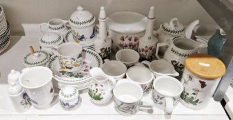 Portmeirion Botanic Garden pattern part breakfast service and other wares, printed marks including