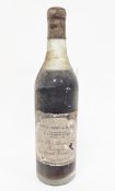Vintage Block, Grey and Block bottle of Fine Old Armagnac brandy, produce of France, label worn