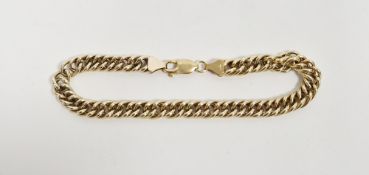 9ct gold curb-link bracelet, 8.5g approx (damaged) (matching to the next lot)
