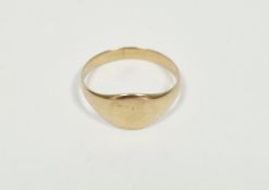 18ct gold signature ring (worn), 2.4g approx