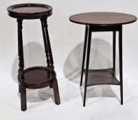 Edwardian mahogany and satinwood inlaid oval side table on square tapering legs united by an