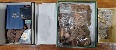 Collection of coins including George III, Victoria, Edward VII, George V, George VI and Elizabeth II