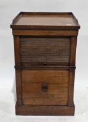 Late 19th/early 20th century mahogany office cabinet of square form with three-quarter gallery