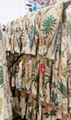 Crewelwork curtains, lined and interlined ,four pairs 52cm x 177cm
