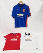 Manchester United 2014/15 season home, away and third away shirts, size M (3)