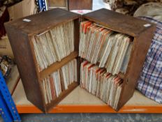 Early 20th century oak cabinet, folding outwards and holding over 120 folded ordnance survey maps,