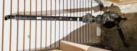 19th/early 20th century cast iron Runwell no.3 hand pump, 128cm long