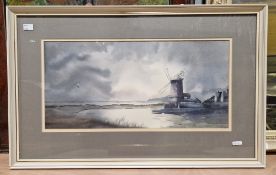 G H Jenkins (1843-1914)  Watercolour Marine study of fishing boats, 27cm x 37cm, gilt framed and