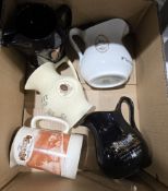 Collection of 23 ceramic pub advertising water and whisky jugs including Wade Teachers Highland