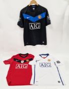 Manchester United 2009/10 season home, away and third away shirts, size M (3)