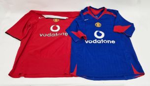 Manchester United 2005/06 season home and away shirts, home shirt size XL, away shirt size M (2)