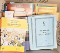 Large quantity of 'The Journal of the Cricket Society' various dates, 1950's, 1960's, 1970's etc. (1