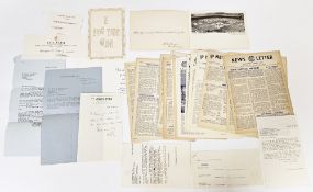Ephemera relating to Irving Rosenwater to include an airmail letter from the secretary of the