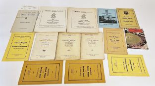 Canterbury Cricket Association annual reports and balance sheets 1960's, 1980's including a memo