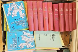 'The Cricket Statistician' bound volumes in red cloth, 1973, '75, '76, '78, '79, '81, '82-84, '85-