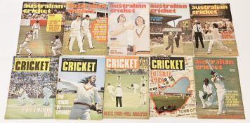 The Australian Cricket magazine and other magazines (1 box)