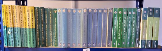 The Protea Cricket Annual of South Africa 1979, 81, 82, 84 through the 90's, some duplicates ( 1