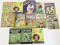 Large quantity of The Chronicle Cricket Annual, The Sports Argos Cricket annual, The News