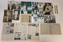 Sir Don Bradman assorted ephemera and souvenir items celebrating the life of Sir Donald Bradman (