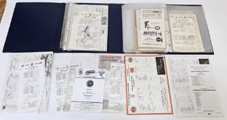 Quantity of signed score cards in ring binders, to include the Lords ground England v India