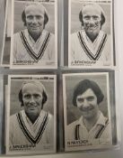 Leicestershire County Cricket Club, collection of press photographs, postcards, cigarette cards,