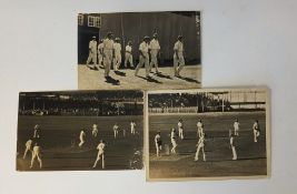 Australia tour of India and Ceylon 1935-1936 three press photographs of the Australians, all taken