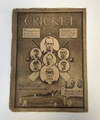 Cricket magazine 1926, photographs and information of the Australian team with limp covers,