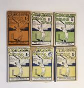 Cricket Who's Who Blue Book - years 1909 ( limp front cover detached and with loss) 1910 , 2 copies,