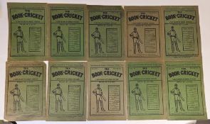 Ten sections of the Book of Cricket which was completed in 16 Six Penny weekly parts, published by