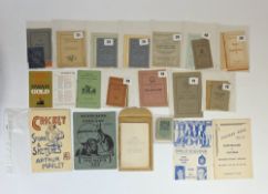 Australia cricket ephemera to include Shaw & Shrewsburys team in Australia 1884-85 (defective copy),