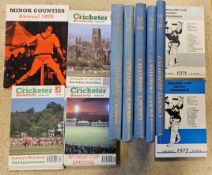 Large quantity of The Cricket Quarterly to include bound copies for 1960's, blue boards, small 8vo.