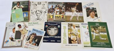 Tour brochures to include the 3rd Cornhill Insurance test 1991, Cornhill Insurance 1993, England