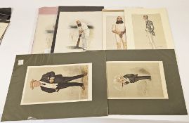 Quantity Spy cricket prints, print WG Grace, not original,  two colour prints and others (please