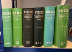 Six vols of Wisden Cricketers Almanac Australia 98 (3 vols) and 99 (3 vols)