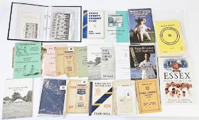 Essex county cricket to include annual reports, year books to include 1927 and a ring binder of