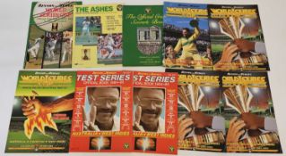 Tour brochures for the 1980's, 90's-2000 to include Benson & Hedges World series cup, the ICCI world