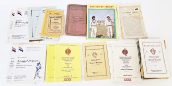 The Western Australian Cricket Association annual reports, yearbooks, official handbooks, The
