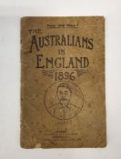 The Australians in England 1896 published by the Athletic News , price one penny, limp covers