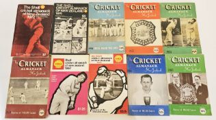 The Cricket Almanac of New Zealand, large quantity, 1960's, 70's, etc (2 boxes)