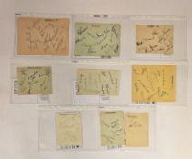 Northamptonshire C. C. C. autographs to include 1957 signed by 11 players eg Dennis Brookes, Jack