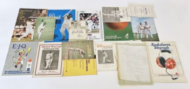 Benefit souvenirs to include Jack Robertson's benefit book, Jack Davy David Shepherd testimonial