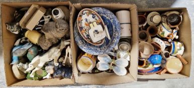 Quantity of Watcombe pottery, a quantity of ceramic animal models to include a Poole pottery duck