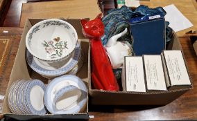 Portmeirion Botanic Garden large serving bowl, a quantity of Royal Doulton Rosetti pattern