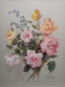 Alix Boyd (20th century) Watercolour Still life of roses, signed and dated 1972 lower right,