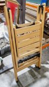 Foppa Pedreggi Italian wooden folding ladder (please note VAT will be payable on the hammer)