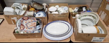 Large collection of ceramics including a Crown Derby chinoiserie-style vase, Royal Doulton